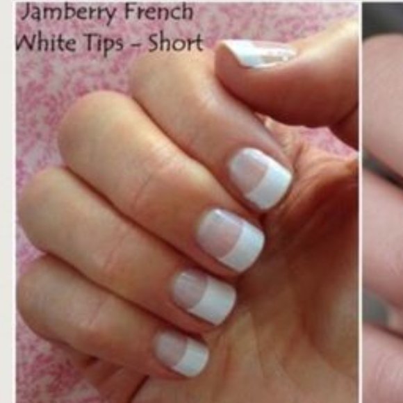Jamberry Full Sheet White Tip Short - Picture 1 of 3